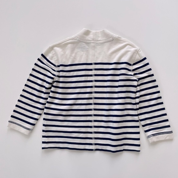 Vineyard Vines Little Girls White Navy Dreamcloth Striped Open Cardigan Size 4T - Picture 2 of 5